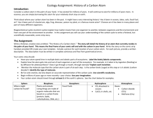 Ecology Assignment: History of a Carbon Atom