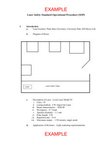 Laser Safety Standard Operational Procedure (SOP)