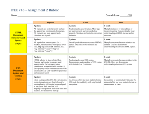 ITEC 800 – Final PRODUCT Project Rubric