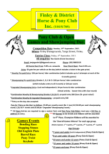 Finley Showjumping & Games Day Program