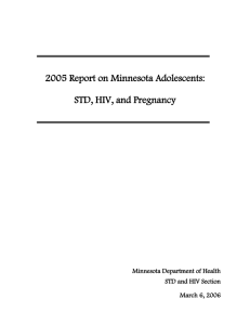 Adolescents in Minnesota: STDs, HIV, and Unintended Pregnancy