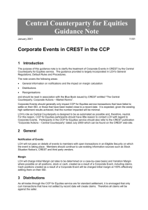 Corporate Events in CREST