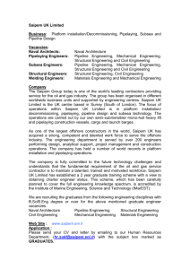 Saipem advert - Department of Civil and Environmental Engineering