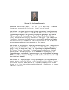 MIchael Halloran Professional Biography