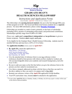 Graduate Dean`s Health Sciences Fellowship