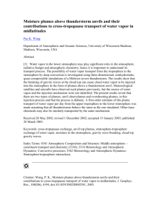 6. Cross-Tropopause Transport of Water Vapor by Plumes