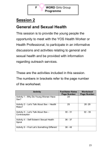F Word Session 2 General and Sexual Health