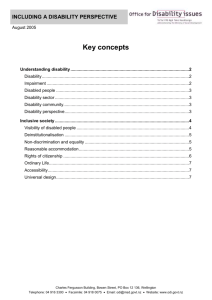 Key concepts - Office for Disability Issues