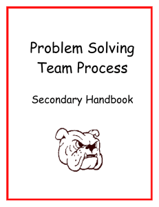 Purpose: The problem solving team intervention model attempts to