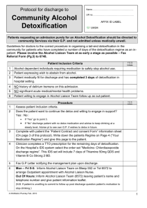 Protocol for discharge from UHSMFT