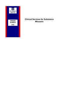 clinical services for substance misusers