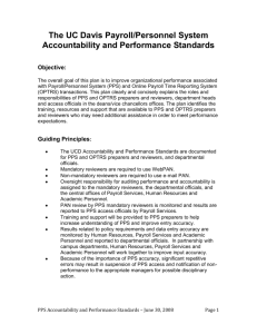 Accountability & Performance Standards