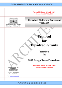Technical Guidance Document 007 - Department of Education and