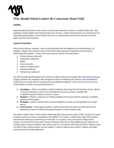 Why Should School Leaders Be Concerned About IAQ? Liability