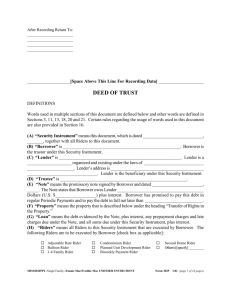 Mississippi Security Instrument (Form 3025): Word