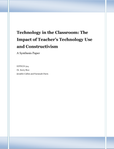 Technology in the Classroom: The Impact of Teacher`s Technology