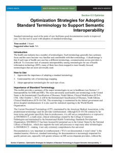 6 Optimization Strategies for Adoption of Standard Terminology to