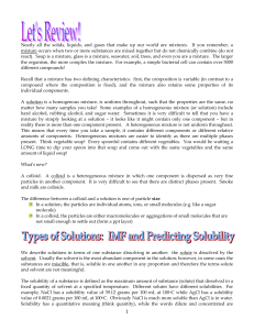 Solutions/Colligative Properties