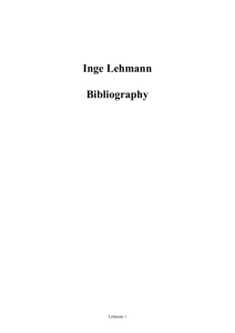 Inge Lehmann—Bibliography - Biographical Memoirs of Fellows of