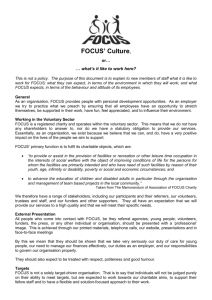 FOCUS` Culture - Focus Charity