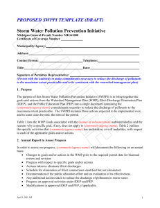 Storm Water Pollution Prevention Initiative