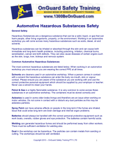 Automotive Hazardous Substances