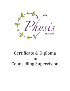 Physis Cert & Dip in Supervision 2015