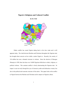 Nigeria`s Religious and Cultural Conflict