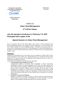 Special Session on Urban Flood Management