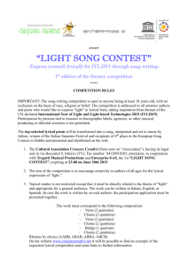 Rules and app form Light Song 2015