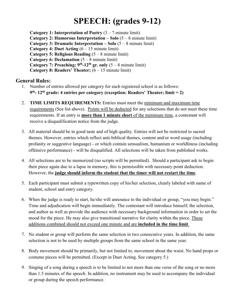 topics for unprepared speech grade 9