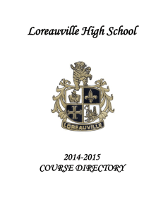 2014-2015 LHS Course Directory - Loreauville High School
