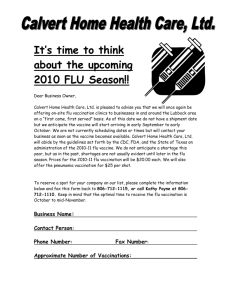 Time to think about the upcoming FLU Season