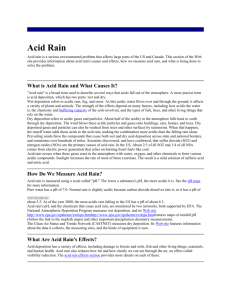 Acid Rain - Alvin ISD