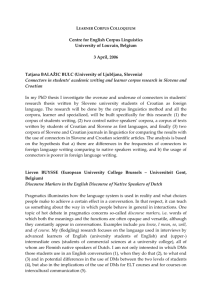 learner corpus colloquium - Université catholique de Louvain
