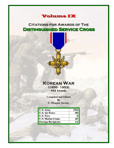 Korean War Recipients of the Distinguished
