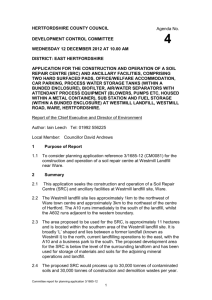 Item 4 - Application at Westmill Landfill, Westmill Road, Ware