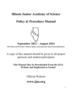 The Illinois Junior Academy of Science Guidebook