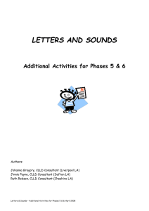 Phase 5 Phonic Activities: