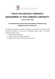 Contract Research Policy