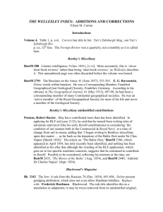 the wellesley index: additions and corrections