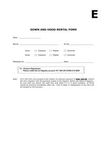 Gown and Hood Rental Form