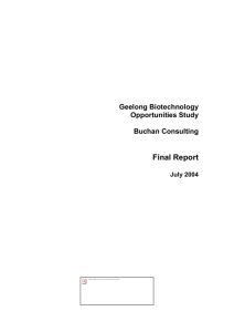 Geelong Biotechnology Opportunities Study