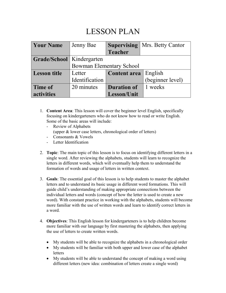 LESSON PLAN (Template)