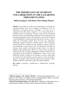 kolaborasi siswa dalam implementasi e-learning - Faculty e