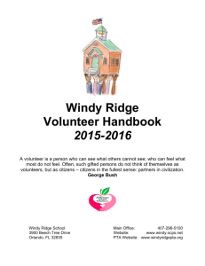Volunteer Handbook 2015-2016