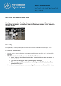 FastFacts for staff on flooding 22 August 2013