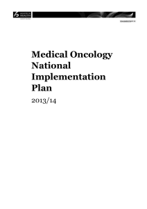 Medical Oncology National Implementation Plan 2013/14