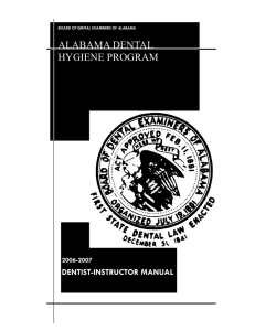adhpmanual2006 - Alabama Board of Dental Examiners