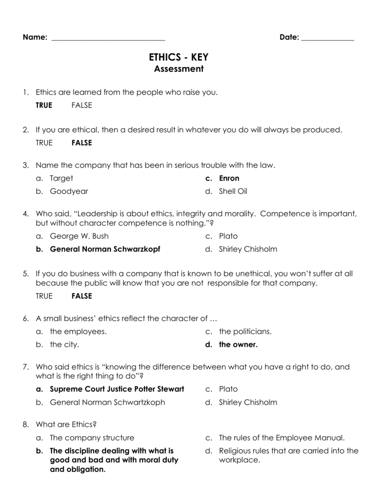 True False Test Template For Your Needs